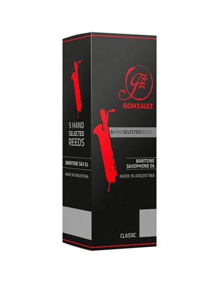Caja 5 Cañas Saxo Baritono Gonzalez Classic 1½