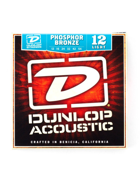 Juego Dunlop Acústica Phosphor Bronze DAP1254 12-54