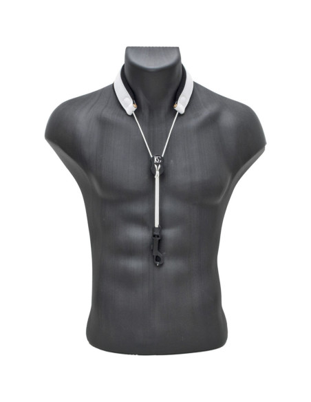 Cordón Saxo BG S-28SH Acolchado Cuero Blanco