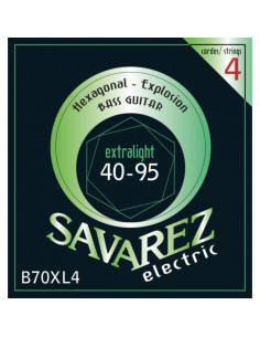 Juego Cuerdas Guitarra Baja Savarez Hexagonal B70XL4 040-095