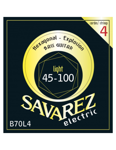 Juego Cuerdas Guitarra Baja Savarez Hexagonal B70L4 045-100