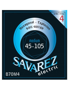 Juego Cuerdas Guitarra Baja Savarez Hexagonal B70M4 045-105
