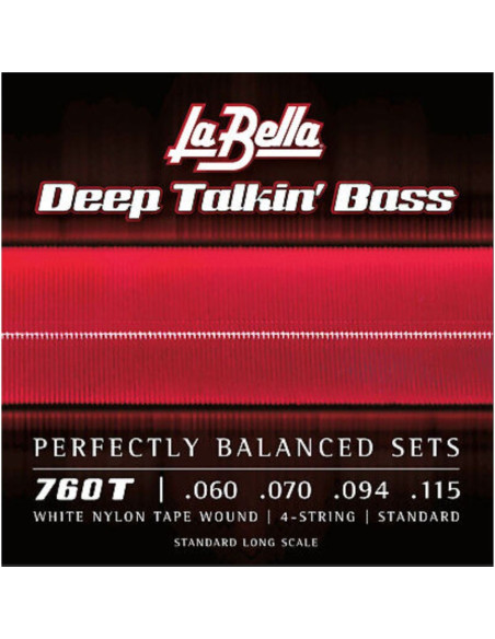 Juego La Bella Bajo Deep Talkin´ Bass White Nylon Tape 760-T (060-115)