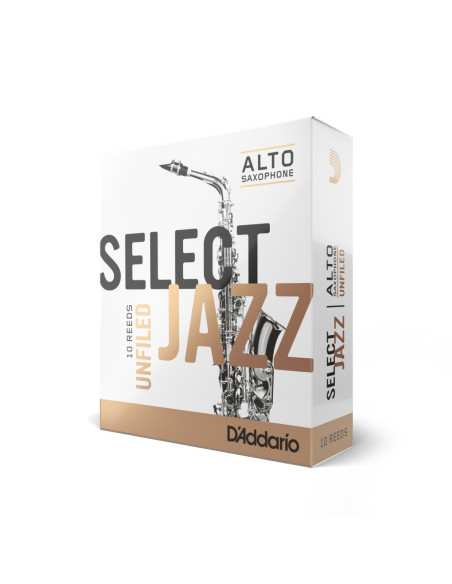 Caja 10 Cañas Saxo Alto Select Jazz by D'Addario 3 Dura UnFiled