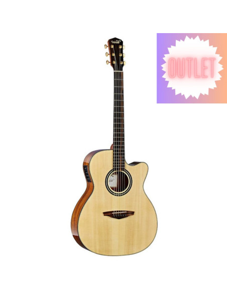 Guitarra Acústica Veelah V58-GACE Cutaway Electr. C/Estuche