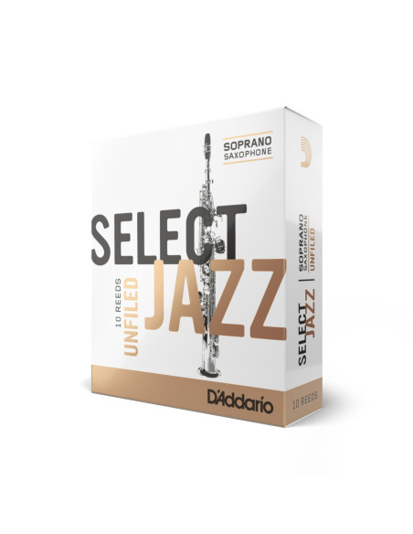 Caja 10 Cañas Saxo Soprano Select Jazz by D'Addario 3 Dura UnFiled