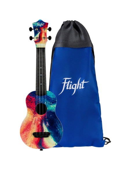 Ukelele Soprano Flight UTS-40 Ultra Travel Series Swirl