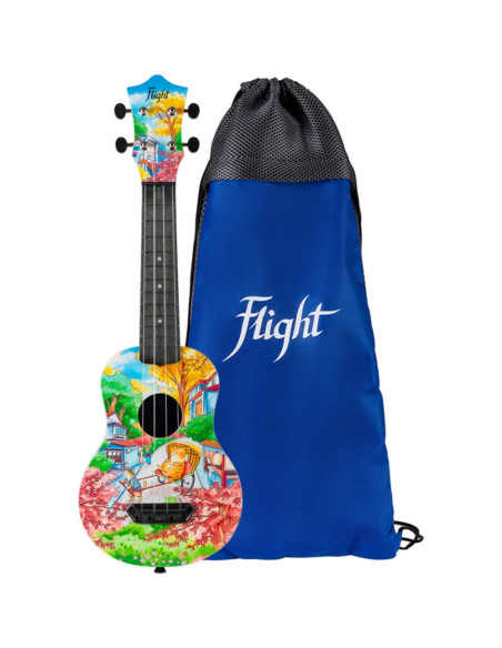 Ukelele Soprano Flight UTS-42 Ultra Travel Series Fat Cat
