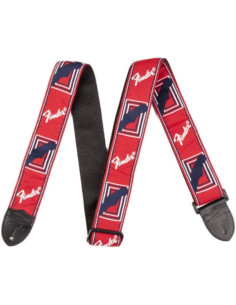 Correa Fender 099-0682-000 Monogrammed Roja/Blanca/Azul 2"