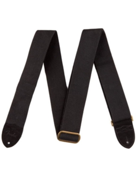 Correa Fender 099-0667-006 Cotton/Leather Negra 2"