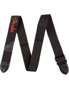 Correa Fender 099-0662-015 Poly Negra Logo Rojo 2"