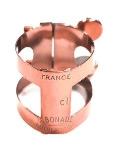 Abrazadera Clarinete Bajo Bonade Invertida Oro Rosa L2253UPO