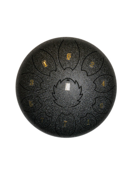 Steel Tongue Drum F-Zone STD618N Negro Jaspeado (6" 8 notas)