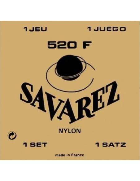 Juego Savarez Clásica Carta Roja 520-F (3 entorchada)