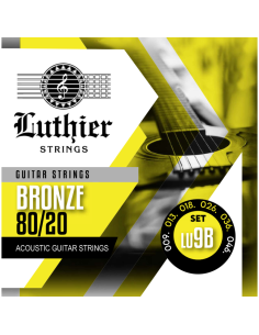 Juego Cuerdas Guitarra Acústica Luthier LU-9B Bronze 80/20 009/046