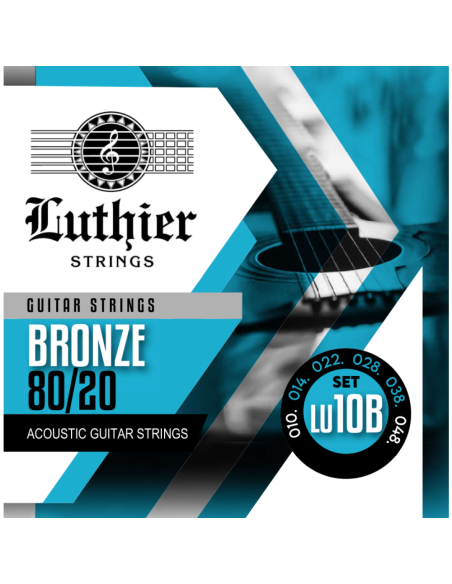 Juego Cuerdas Guitarra Acústica Luthier LU-10B Bronze 80/20 010/048