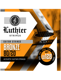 Juego Cuerdas Guitarra Acústica Luthier LU-12B Bronze 80/20 012/054