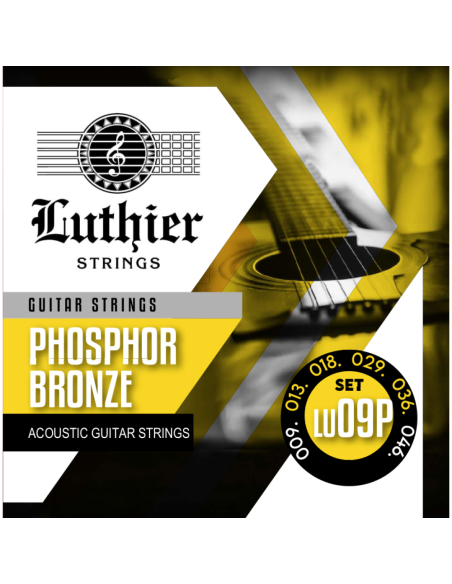 Juego Cuerdas Guitarra Acústica Luthier LU-9P Phosphor Bronze 009/046