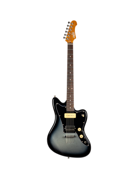 Guitarra Eléctrica Jet JJ350 Baritone Moonburst Silver Burst