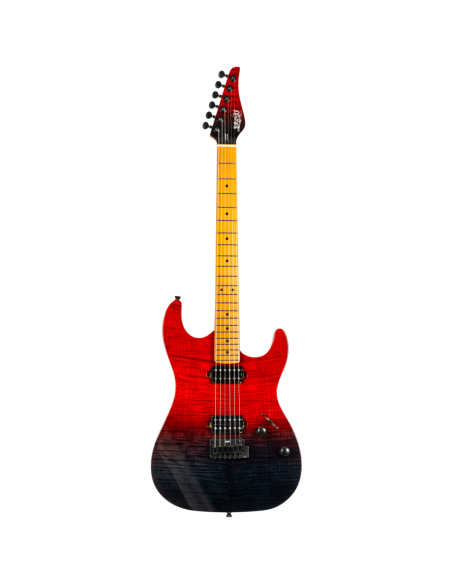 Guitarra Eléctrica Jet JS1000 Vulcano Transparent Red