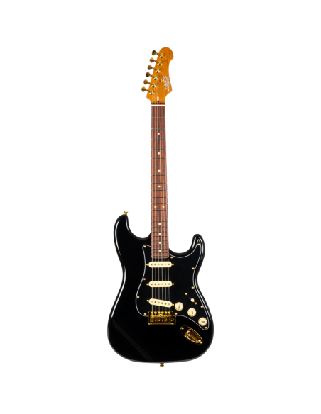 Guitarra Eléctrica Jet JS380-BKG Black, Gold Hardware