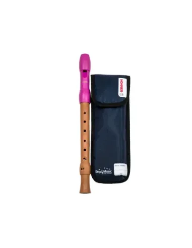 Flauta Hohner Mixta Boquilla Rosa Digitación Barroca 2P 9586-1