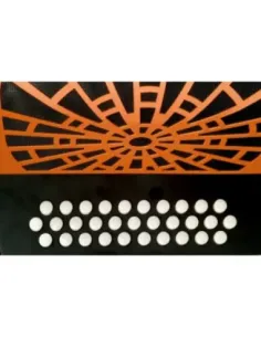 Acordeón Hohner Rey Vallenato GCF A-4925 Naranja 2