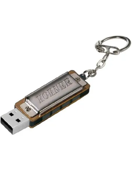 Armónica Hohner Mini Harp Con USB 8V VM-4455 Cromada