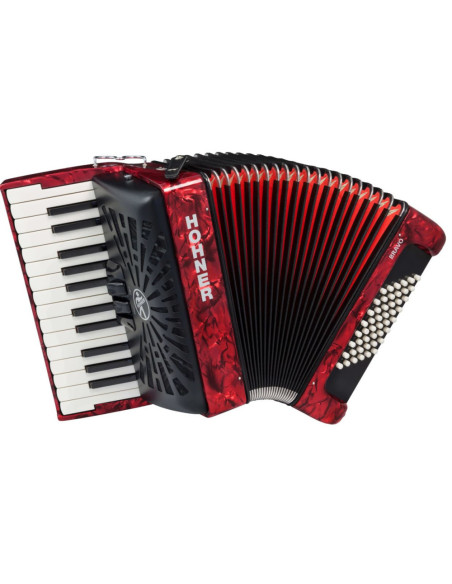Acordeón Hohner Bravo II 48 A16532 Rojo