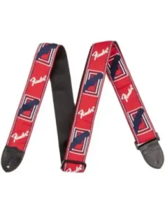 Correa Fender 099-0682-000 Monogrammed Roja/Blanca/Azul 2" 2