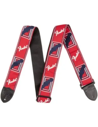 Correa Fender 099-0682-000 Monogrammed Roja/Blanca/Azul 2"