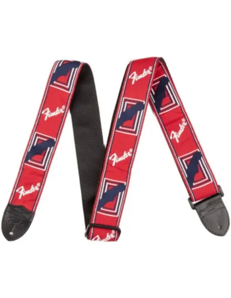 Correa Fender 099-0682-000 Monogrammed Roja/Blanca/Azul 2"