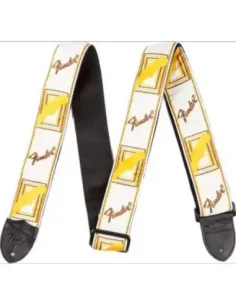 Correa Fender 099-0683-000 Monogrammed Blanca/Marrón/Amarilla 2" 2