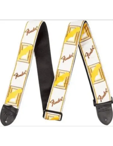Correa Fender 099-0683-000 Monogrammed Blanca/Marrón/Amarilla 2"