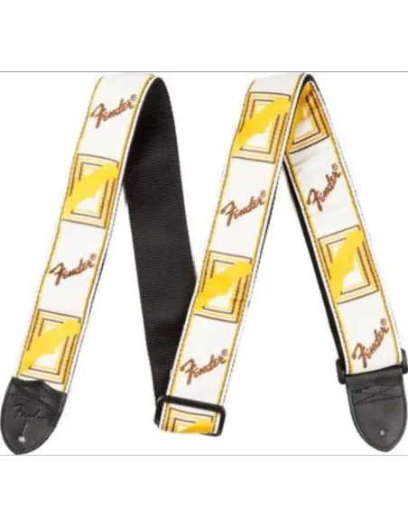 Correa Fender 099-0683-000 Monogrammed Blanca/Marrón/Amarilla 2"