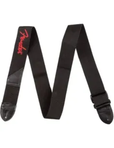 Correa Fender 099-0662-015 Poly Negra Logo Rojo 2" 2
