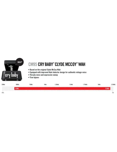 Pedal Dunlop CM-95 Crybaby Clyde McCoy Wah