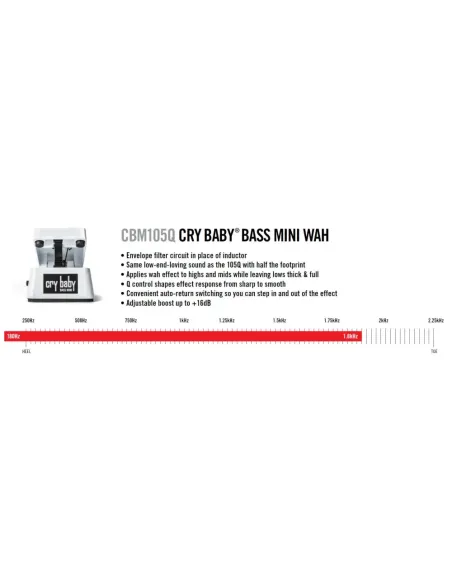 Pedal Dunlop Crybaby CBM-105Q Bass Mini Wah