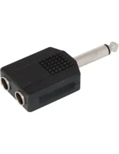 Adaptador Impcable 2 Hembras Jack 6,3 A Jack Mono 2