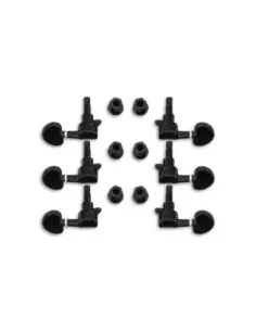 Clavijero Acustica/Eléctrica Luthier J03BK Negro 3+3 2