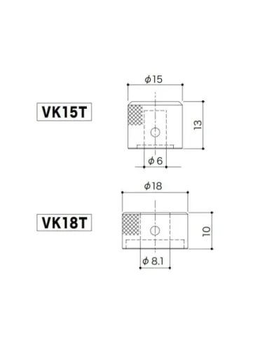 Botón Gotoh Concéntrico Dorado VK15T&VK18T-GG