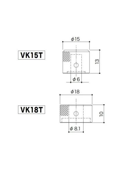 Botón Gotoh Concéntrico Dorado VK15T&VK18T-GG