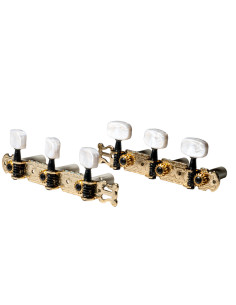 Clavijero Luthier Clásica JC88 Dorado combinado Negro con Lira