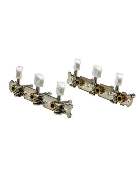 Clavijero Luthier Acústica JC68 Niquelado Tubos Metal Palomilla Pasta