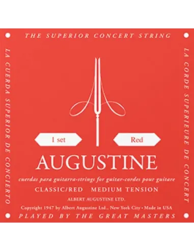 Cuerda 4 Guitarra Clásica Augustine Roja