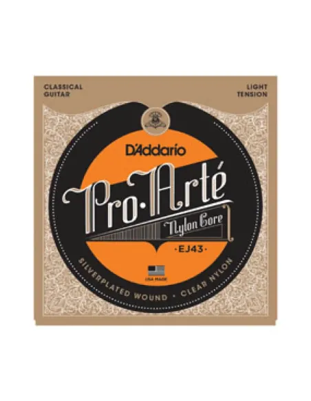 Juego Cuerdas Guitarra Clásica D'Addario EJ-43 Tensión Suave