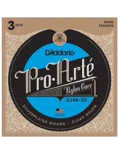 Juego Cuerdas Guitarra Clásica D'Addario EJ-46-3D Tensión Fuerte 2