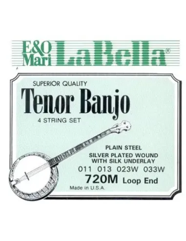 Juego Banjo Tenor La Bella 720-M