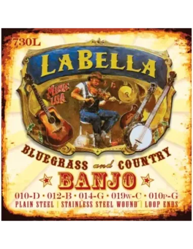 Juego Banjo 5 Cuerdas La Bella 730-L