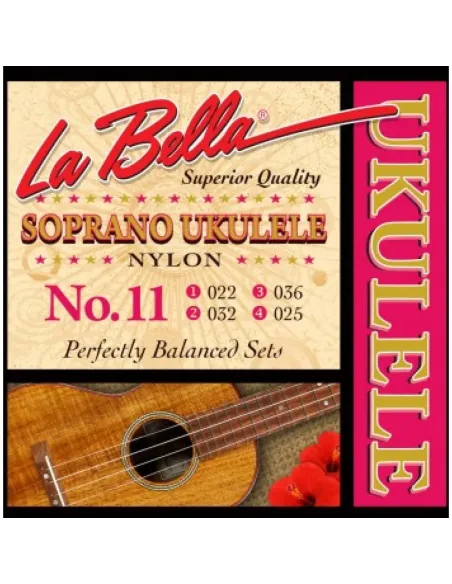 Juego Cuerdas Ukelele Soprano La Bella 11
